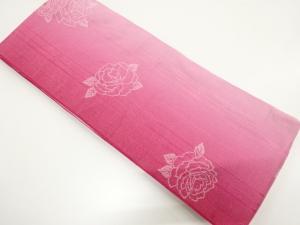 薔薇模様織り出し　半幅帯